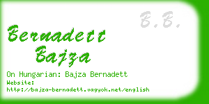 bernadett bajza business card